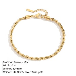 Bracelet de cheville en acier inoxydable plaqué or 18 carats, étanche, pour la plage, cadeau d'été pour femme - Product Image 5
