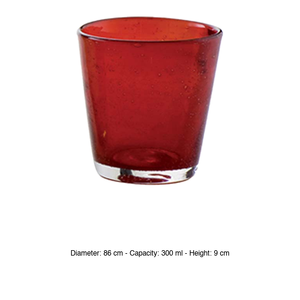 แก้วน้ำทรงกลมสีแดง 30 ซล. สูง 9 ซม. เส้นผ่านศูนย์กลาง 8.6 ซม. รุ่น M1934 - Product Image 3