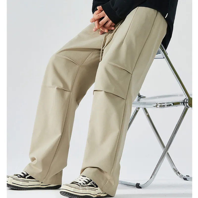 Pantalones casuales de alta calidad para hombre, pantalones de hombre personalizados elásticos distintivos 80 algodón 20 poliéster/