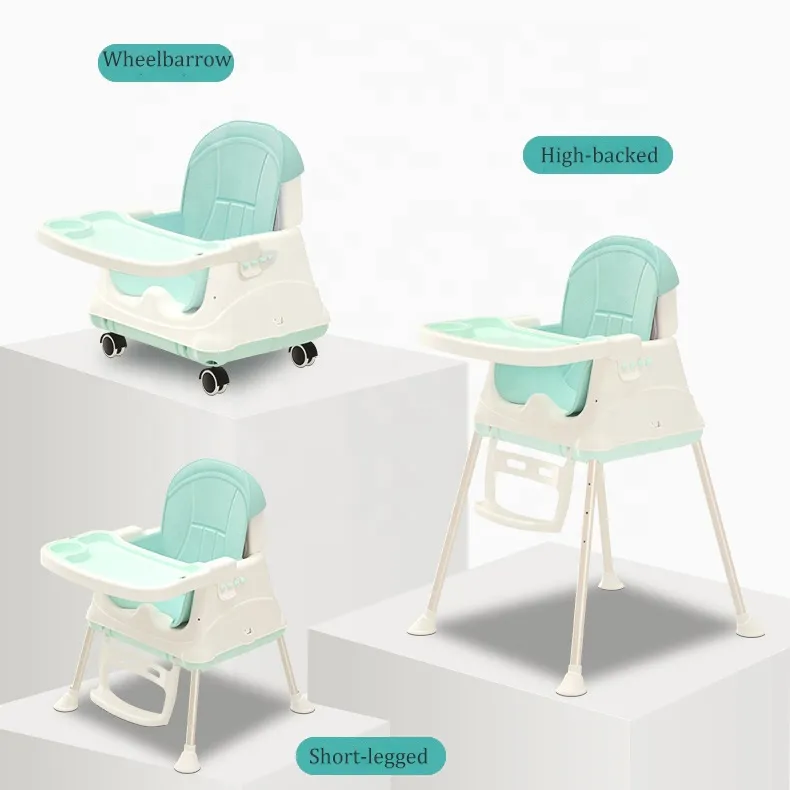 Cadeira de jantar de plástico ajustável para bebês, cadeira de jantar portátil para móveis domésticos, ideal para alimentação