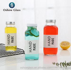 Bán Buôn 250Ml Pháp Vuông Sữa Chai Thủy Tinh Đồ Uống Bao Bì Kombucha Container Với Nhựa Nắp Vặn - Product Image 4