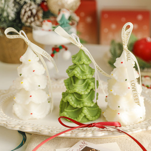 Christmas Tree Shaped Scented <b>Candle</b> Creative Xmas Fragrance Ornament Holiday Table Decor Christmas <b>Gift</b> - Product Image 1