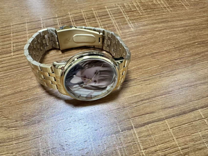 Montre personnalisée avec cadran imprimé photo numérique, bracelet en acier inoxydable, boîtier 42 mm 9 mm, verre quartz, étanche, unisexe, mode, affaires - Product Image 2