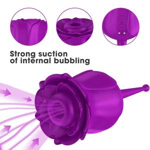 Vibrador en Forma de Rosa para <span class=keywords><strong>Mujer</strong></span>, Diseño Actualizado, Dispositivo de Masaje y Masturbación <span class=keywords><strong>con</strong></span> Succión - Product Image 5
