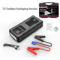 Avviatore d'Emergenza per Auto T2 6000mAh Versione Aggiornata, Kit di Emergenza con Scatola Portautensili, Booster Batteria Auto 12V, Power Bank, Luce LED, Apri Finestrini