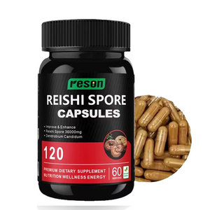 Cápsulas de Pó de Esporos de Ganoderma Lucidum Ausreson OEM, Suplemento de Extrato Herbal, Cápsulas de Extrato de Cogumelo <span class=keywords><strong>Reishi</strong></span> Seco - Product Image 1