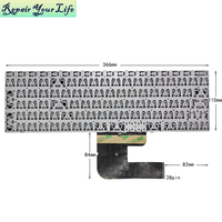 Clavier d'ordinateur portable en anglais américain pour BMAX IPASON MaxBook P1 P1X P2 G154GPJ41 X15 X317A, nouveau clavier argenté