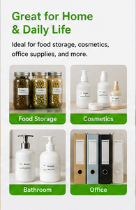 Etiquetas Removibles a Prueba de Agua NATURALABEL, Etiquetas Rectangulares Autoadhesivas de Papel de 1x3 Pulgadas para Bebidas, Alimentos, Uso Diario en el Hogar - Product Image 6