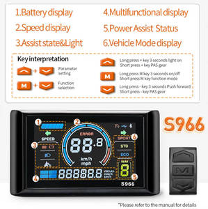 Ebike Sine Wave Waterproof <strong>Controller</strong> 17A 26A 30A 350-1000W S966 NFC Display Compatible Hall and Hall Free Hub <strong>Motor</strong> <strong>Controller</strong> - Product Image 5