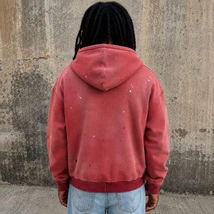 Streetwear Manufacturer Blank <b>paint</b> Men Heavyweight Hoodies Custom Oversized Sunfaded Washed Vintage distressed Hoodie - Product Image 3