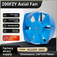 Accessoires d'incubateur, ventilateur axial bleu, roulement à billes, bobine en cuivre pur, 200FZY2-D, 220V, 65W, 0,3A, ventilateur de refroidissement avec fil de cuivre