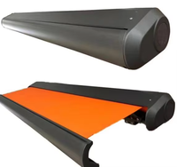 Auvent rétractable motorisé au design moderne, cadre en alliage d'aluminium, usage commercial, protection UV, auvents pliables pour l'extérieur