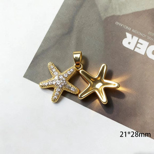 Colgante de aleación de cobre con forma de planta de 16x16mm con pedrería para collar, accesorios de joyería DIY - Product Image 4