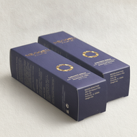 Boîte à fermeture automatique en papier texturé personnalisé, finition mate douce au toucher, emballage cosmétique pour flacons de sérum et de soins de la peau