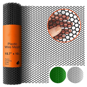 Clôture en treillis métallique en plastique noir pour volaille chiens lapin serpent barrière et jardinage treillis métallique de poulet en plastique Durable - Product Image 1