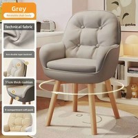 Chaise de maquillage de luxe, mobilier de maison, chaise de salle à manger en velours nordique, design rotatif à 360°, chaise de bureau confortable pour la maison