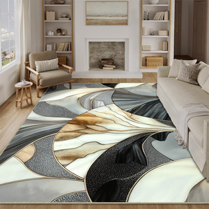 <span class=keywords><strong>Tapis</strong></span> moderne abstrait en polyester pour camping et voyage, avec envers antidérapant en TPR, à poils ras, lavable en machine, tufté et tressé, adapté aux animaux domestiques - Product Image 2