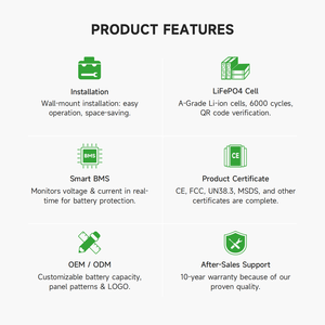 100Ah 200Ah 300Ah 리튬 이온 배터리 10kWh 20kWh <span class=keywords><strong>Lifepo4</strong></span> 셀 태양 전지 팩 <span class=keywords><strong>12V</strong></span> 24V 48V 가정용 에너지 저장 시스템 - Product Image 3