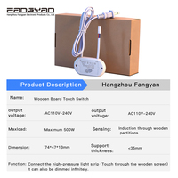Interruptor Táctil LED de Madera de Alto Voltaje CA 110V 220V FANGYAN, Interruptor de Superficie Oculto para Luces de Muebles Inteligentes