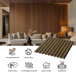 Material de Construcción de Última Tendencia, Panel de Pared WPC para Renovación de <span class=keywords><strong>Interiores</strong></span> y Proyectos de Decoración Comercial Moderna - Product Image 1