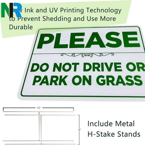 Panneaux de jardin en plastique ondulé personnalisés en gros, vierges, 24x18, pour ventes de jardin et publicité, avec piquets en H - Product Image 2