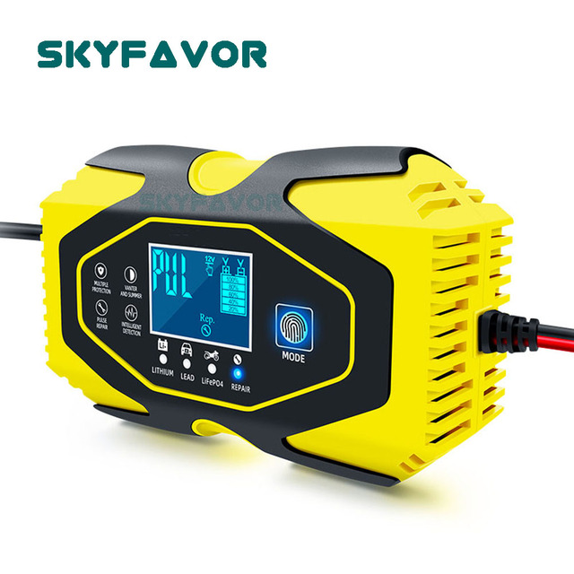 Automatic Intelligent 12V 24V Battery Charger 12V 24V 6A  Universal Lifepo4 Lithium Lead Acid Battery Charger With Pulse Repair