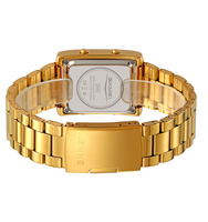 SKMEI # Montre numérique 2550 à 4 touches, performances plus stables, grand écran, bracelet en acier inoxydable, résistance à l'eau 30 m, pour homme et femme