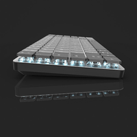 Nuevo Teclado Mecánico Mini Inalámbrico de Alta Calidad con 75% de Teclas Cableadas, Interruptor de Bajo Perfil, USB/Tipo-C, Retroiluminación RGB, Carcasa de Aleación de Aluminio Ultra