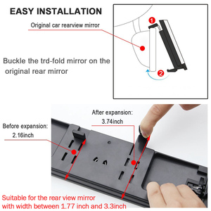 Triple-Fold cong ABS gương chiếu hậu với lĩnh vực lớn Xem góc rộng nội thất xe hơi đảo ngược gương cho xe ô tô - Product Image 4