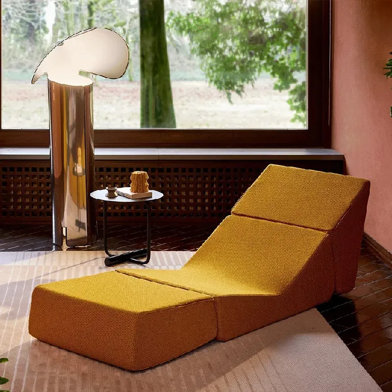 Moderne Luxus armlose Einzels ofa Edelstahl Bein Sofa Wohnzimmer Möbel Stoff Wohnzimmer Stühle