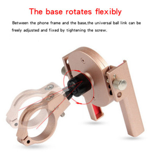 All Aluminum Alloy <b>Handlebar</b> Phone Holder 25.4 Mm Compact Impact Resistant For Mountain Bike <b>Bicycle</b> Motorcycle - Product Image 3