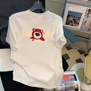 Short-sleeved Men's Summer Casual Loose Pure Cotton Cartoon Print Breathable <strong>T</strong>-<strong>shirt</strong> for Teenagers' Fashion Brand Top Instagram - Product Image 6