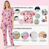 Blouses d'hôpital imprimées en coton riche, motifs floraux, pour femmes, infirmières, médecins, cliniques dentaires, Australie, vente en gros, OEM, ODM