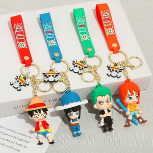 Vente en gros de porte-clés en PVC 3D One Piece Luffy, dessin animé, 1 pièce, pour décoration - Product Image 2