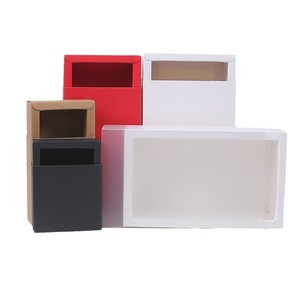 <b>Prime</b> Brand Clear Frosted PVC Sleeve Convenient Clear Window Black Transparent Sliding Drawer Clear Box Packaging Wax Paper - Product Image 3