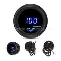 Jauge de température d'eau numérique universelle MrGauge 2'' 52mm avec LED bleue, thermomètre de voiture avec capteur NPT1/8 pour voiture
