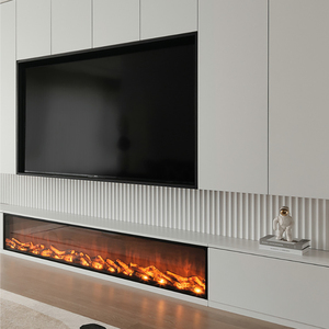 Caminetto Elettrico Personalizzato <span class=keywords><strong>in</strong></span> Stile Moderno Minimalista con Funzione di Riscaldamento, Colore della Fiamma Regolabile per Uso Domestico - Product Image 1
