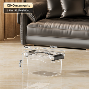 Boîte de rangement empilable rectangulaire transparente en plastique PP écologique avec loquet, 6L, organisateur de placard, bac avec couvercle, vêtements, jouets, poupées - Product Image 2