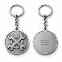 Porte-clés personnalisé avec emblème graphique d'outil mécanique, logo personnalisable, cadeau promotionnel d'entreprise, fournisseur en gros, fabricant de porte-clés