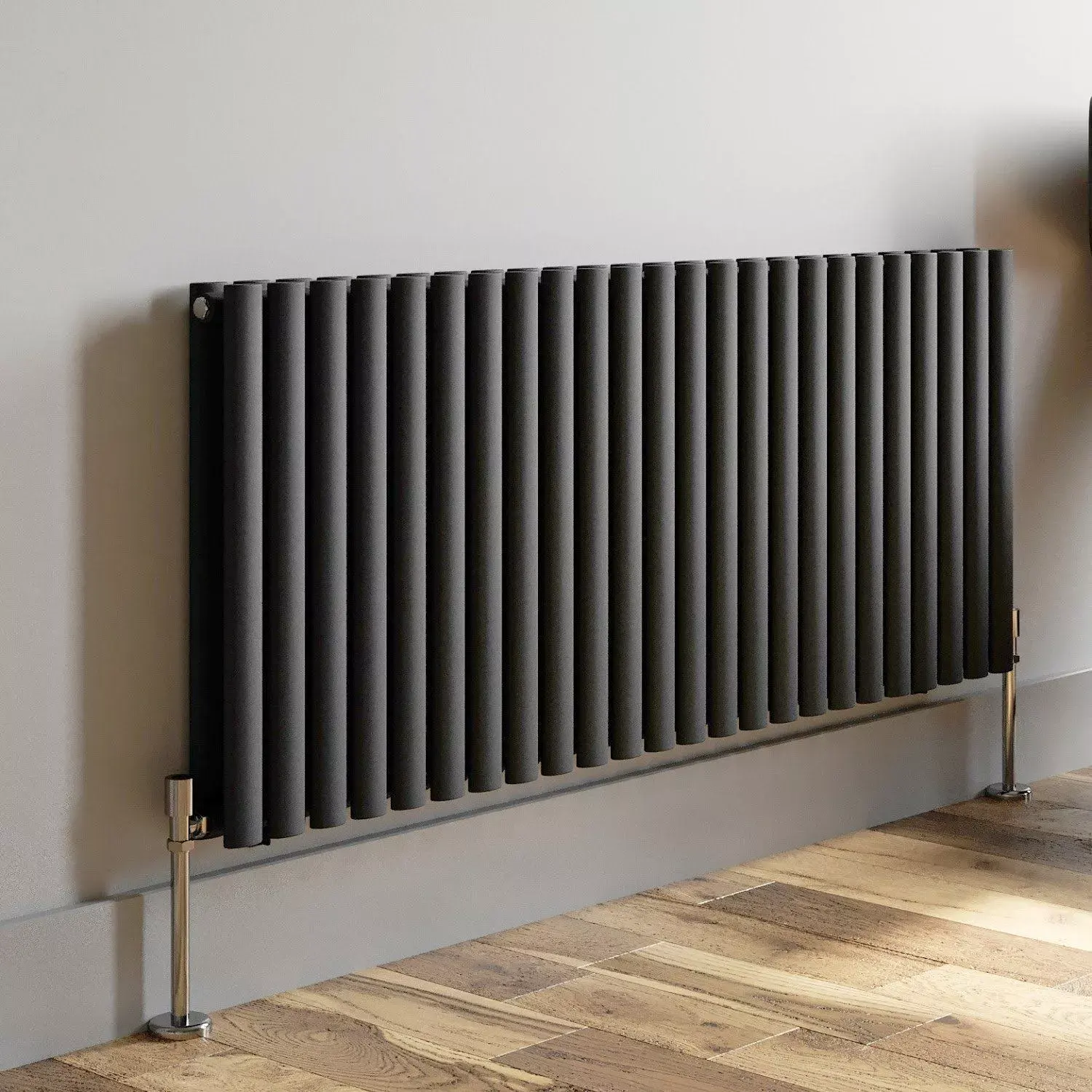 Modern Style Anthracite Double Oval Designer Radiator ig Water Capacity Room Heating Radiator