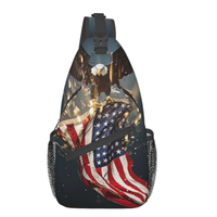 Sac bandoulière léger en polyester, motif drapeau américain, Aigle, 250e anniversaire de l'Amérique, sac à bandoulière patriotique