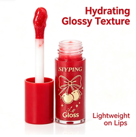 Gloss à lèvres pendentif cerise SIYPING, brillant hydratant et scintillant, maquillage des lèvres portable longue durée, cadeau