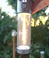 Lampe de camping multifonctionnelle étanche, rechargeable par USB-C, lanterne LED COB 15W, batterie externe 2500mAh, fonction de suspension magnétique