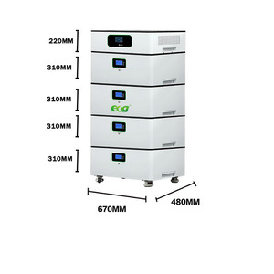 ระบบแบตเตอรี่ลิเธียมแบบเรียงซ้อน ESG Long-Life Complete 3KW 5KW 10KW สำหรับบ้าน ระบบไฮบริดพลังงานแสงอาทิตย์แบบออฟกริด ชุดเครื่องกำเนิดไฟฟ้าพลังงานแสงอาทิตย์ PALA-W Stacked - Product Image 1