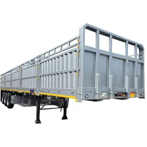 Hot Sale 234Axle Flat Box Truck Fence Semi Trailer Bulk Cargo Livestock Pig Transport