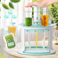 Station de préparation alimentaire réutilisable avec 5 sacs à presser, moulin à aliments pour bébé multi-usages, facile à nettoyer, écologique, pour aliments faits maison