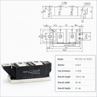 Módulo Tiristor TECHSEM MTC500-18-416F3, Semiconductor de Potencia SCR 416F3, Componente de Montaje en Chasis para Electrónica de Potencia Industrial