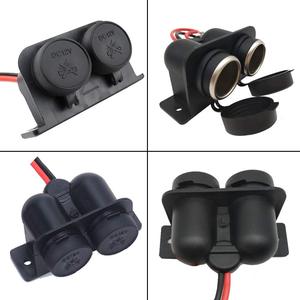 12V <strong>Female</strong> Car Dual Cigar Cigarette Lighter Socket <strong>Connector</strong> With Wiring Cable - Product Image 2