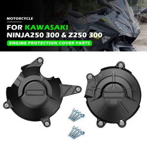 Pour Kawasaki Z300/Z250/<span class=keywords><strong>Ninja300</strong></span>/Ninja250 moteur couvre protecteurs ABS plastique motos moteur couverture Protection étui - Product Image 1