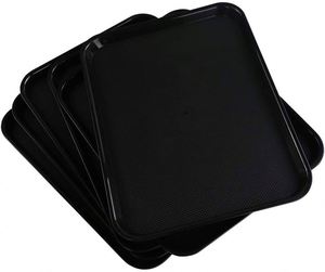 Bandeja de Servir de Melamina Blanca o Negra, Moderna, Resistente y Saludable, Rectangular, en Varios Tamaños, al por Mayor - Product Image 1